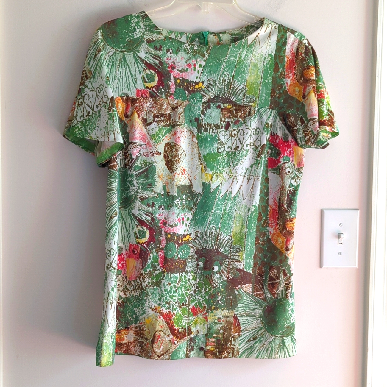 Retro Animal Print Blouse Top